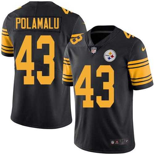 Nike Men & Women & Youth Steelers 43 Troy Polamalu Black Color Rush Limited Jersey,We sell and wholesale Nike Men & Women & Youth Steelers 43 Troy Polamalu Black Color Rush Limited Jersey on line form chian!